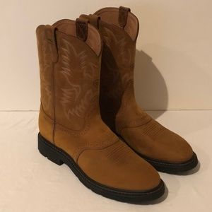 Ariat Mens ATS Cowboy Boots Size 13D Brown Suede